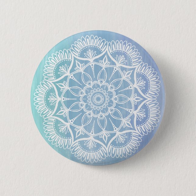 Snowflake Mandala 6 Cm Round Badge (Front)