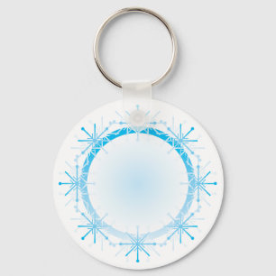 Snowflake Mandala Key Ring