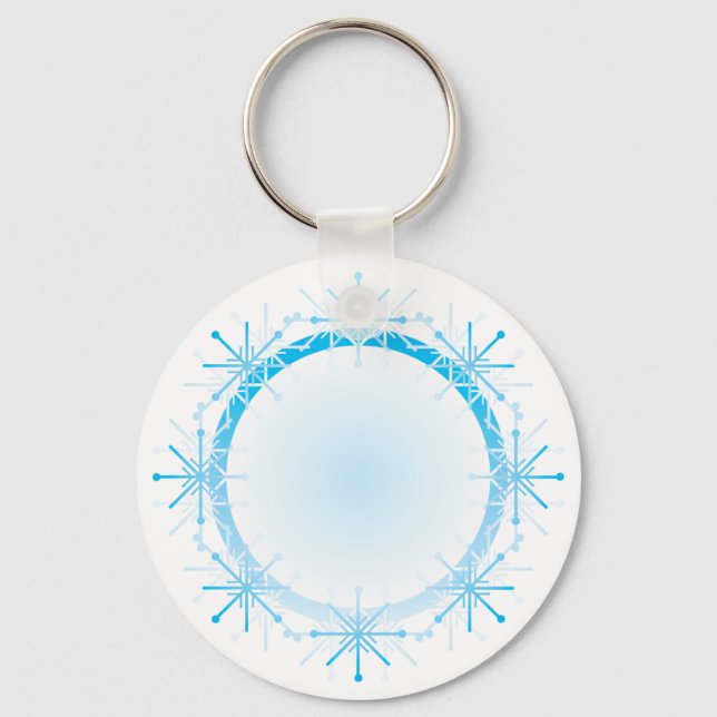 Snowflake Mandala Key Ring (Front)