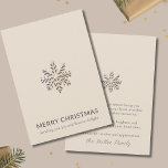 Snowflake Merry Christmas Flat Card<br><div class="desc">Embrace the enchanting spirit of the season with our Snowflake Merry Christmas Flat Card in a captivating light background. The front and back feature a mesmerising snowflake design that adds a touch of elegance to your holiday greetings. Turn to the back to find a delightful snowflake accent followed by ample...</div>