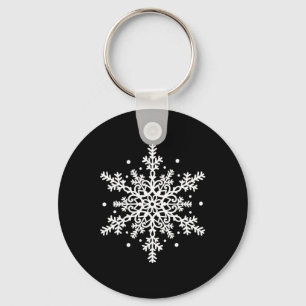Snowflake Merry Christmas Xmas Snow Pyjamas Family Key Ring