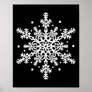 Snowflake Merry Christmas Xmas Snow Pyjamas Family Poster