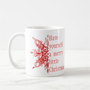 Snowflake Merry little Christmas (or customise) Coffee Mug