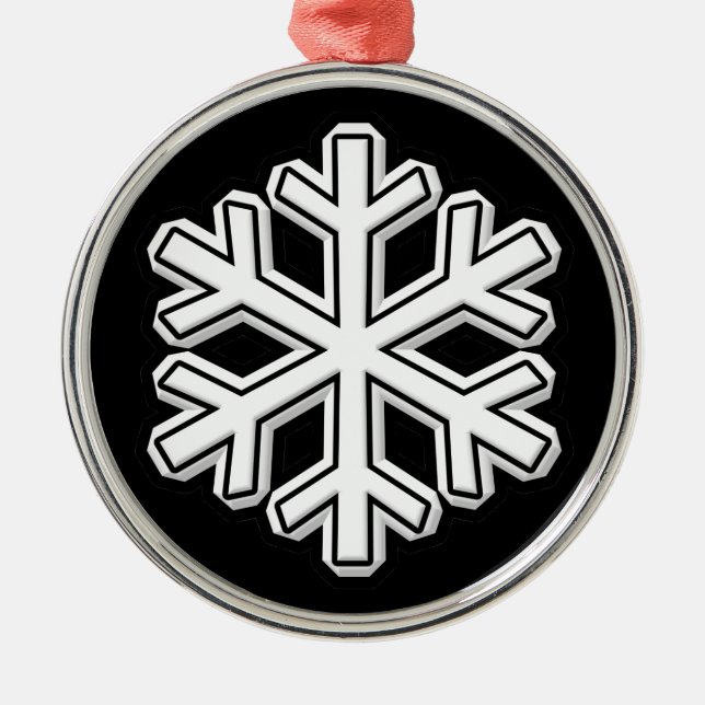 Snowflake Metal Ornament (Front)