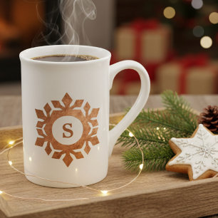 Snowflake Monogram Christmas Mug