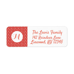 Snowflake Monogram Return Address Label