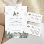 Snowflake Mountain Winter Baby Shower Invitation<br><div class="desc">Snowflake Mountain Winter Baby Shower Invitation</div>