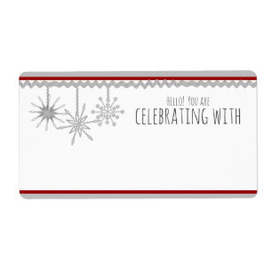 Snowflake Name ID Badge Stickers