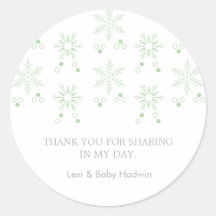 Snowflake | Neutral Baby Shower Favour Sticker