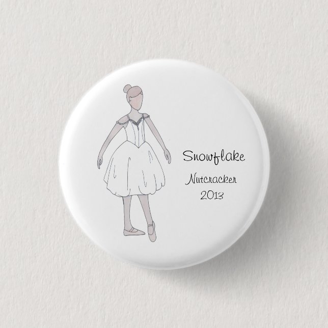 Snowflake Nutcracker Keepsake Button (Front)