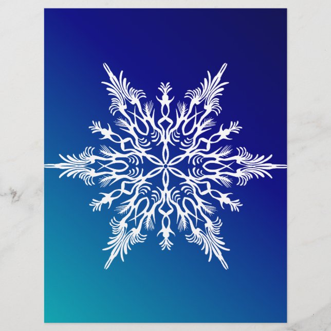 SNOWFLAKE  on Blue (Front)