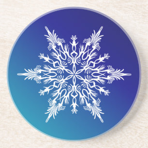 SNOWFLAKE  on Blue Coaster