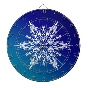 SNOWFLAKE on Blue Dartboard