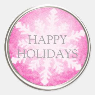 Snowflake on Pink Envelope Seal