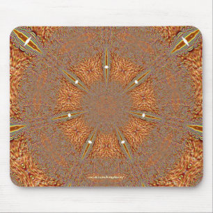 Snowflake Orange Glow Mousepad