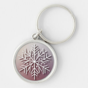Snowflake Ornament Icon – Winter Holiday Design  Key Ring