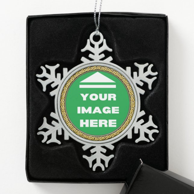 Snowflake Ornament Personalised - Add Image / Text (Box)