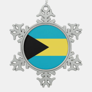 Snowflake Ornament with Bahamas Flag