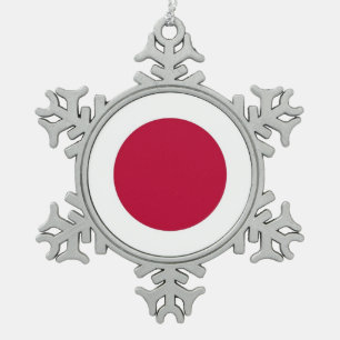 Snowflake Ornament with Japan Flag