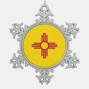 Snowflake Ornament with New Mexico Flag