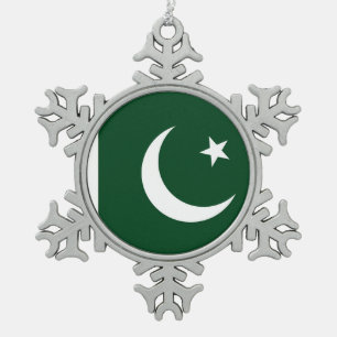 Snowflake Ornament with Pakistan Flag