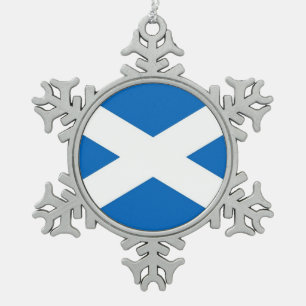 Snowflake Ornament with Scotland Flag