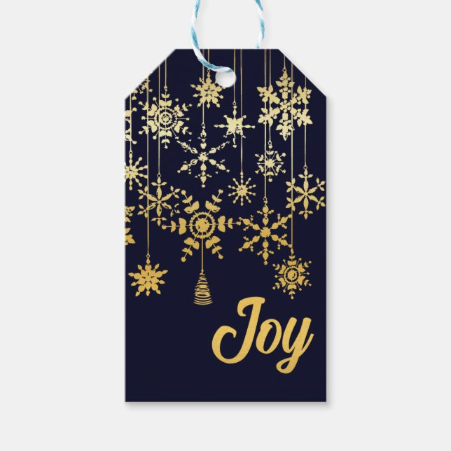 Snowflake Ornaments Gift Tags (Front)