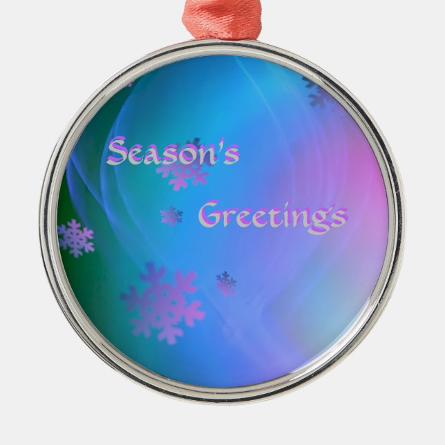 Snowflake Ornamment Metal Ornament (Front)