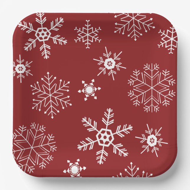 Snowflake Paper Plate (Front)