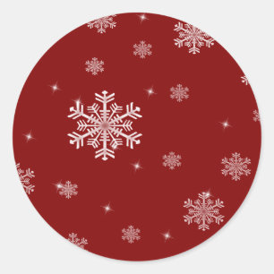 Snowflake Pattern 1 - Red/White Stickers