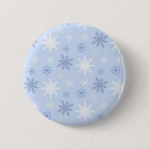 Snowflake pattern 6 cm round badge