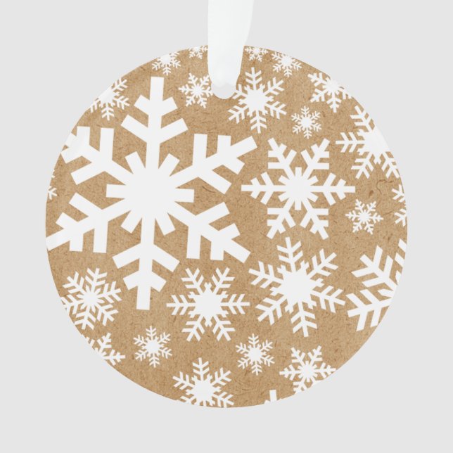 Snowflake Pattern Acrylic Ornament (Front)