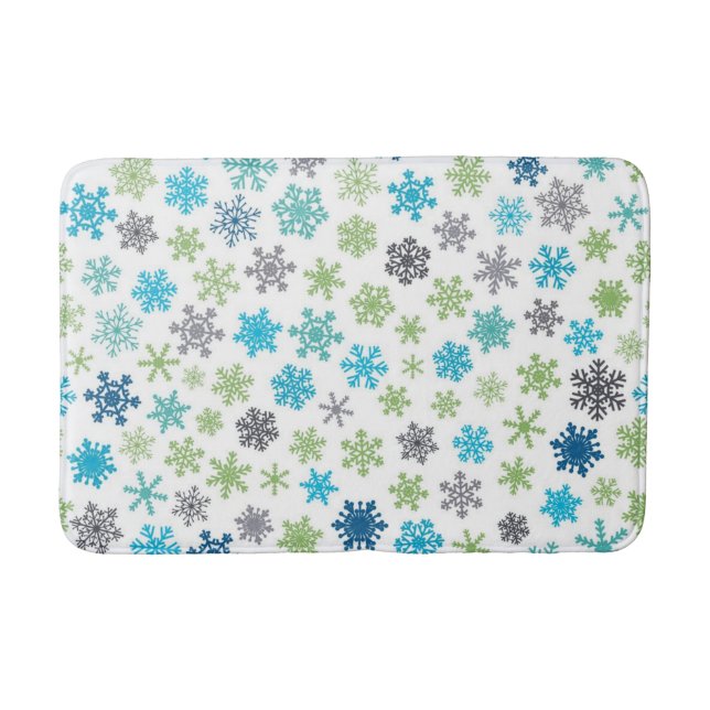 Snowflake pattern	 bath mat (Front)