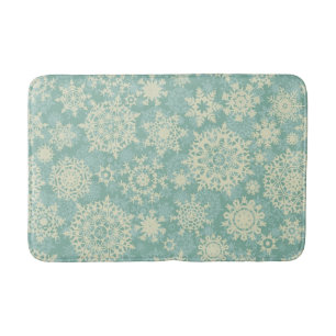 Snowflake pattern bath mat