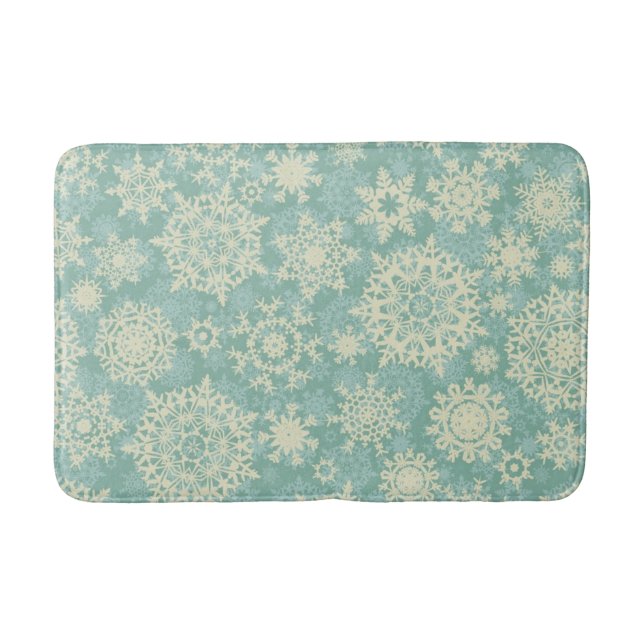 Snowflake pattern	 bath mat (Front)