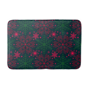 Snowflake pattern bath mat