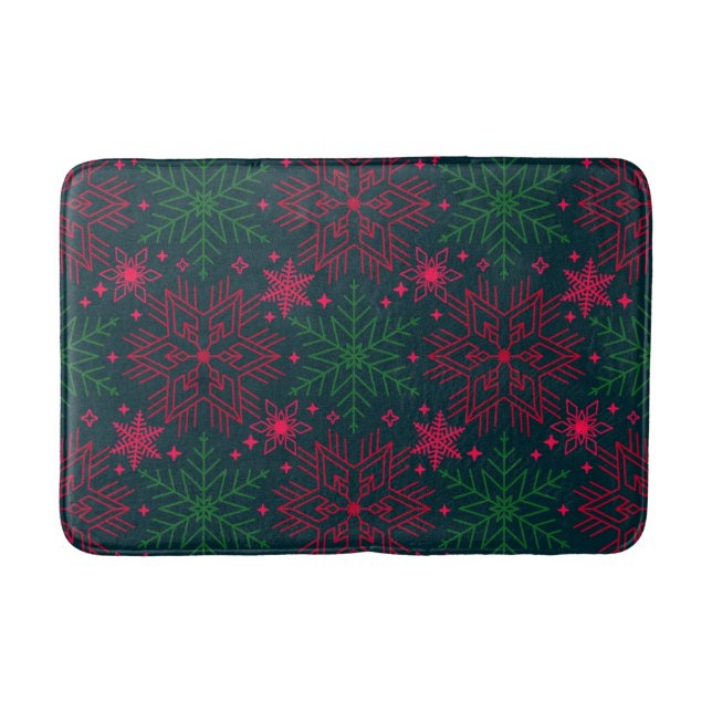 Snowflake pattern	 bath mat (Front)