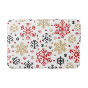Snowflake pattern	 bath mat