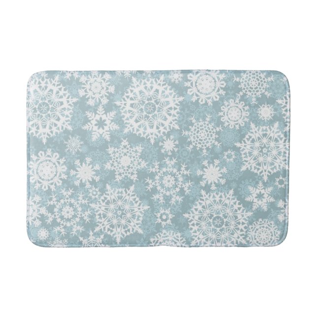 Snowflake pattern	 bath mat (Front)