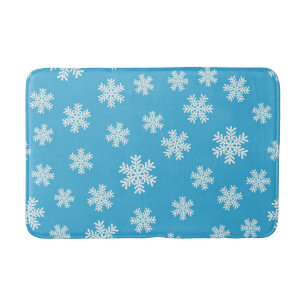 Snowflake pattern bath mat