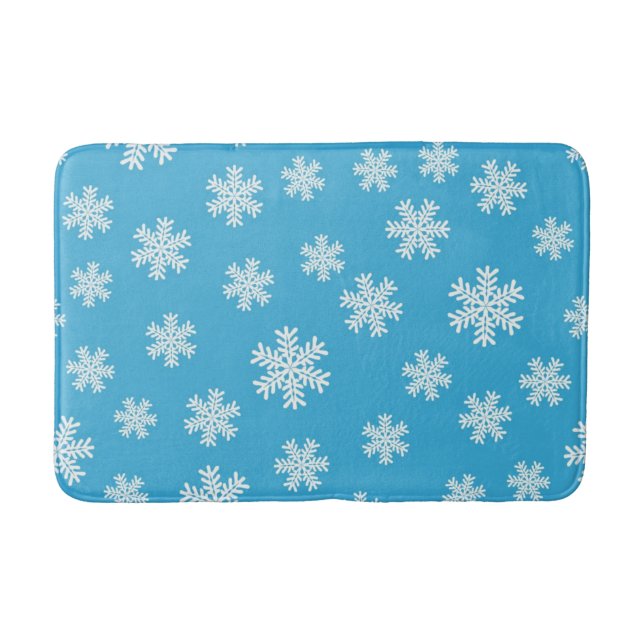 Snowflake pattern	 bath mat (Front)