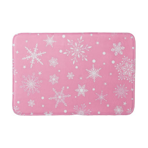 Snowflake pattern bath mat