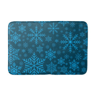 Snowflake pattern bath mat