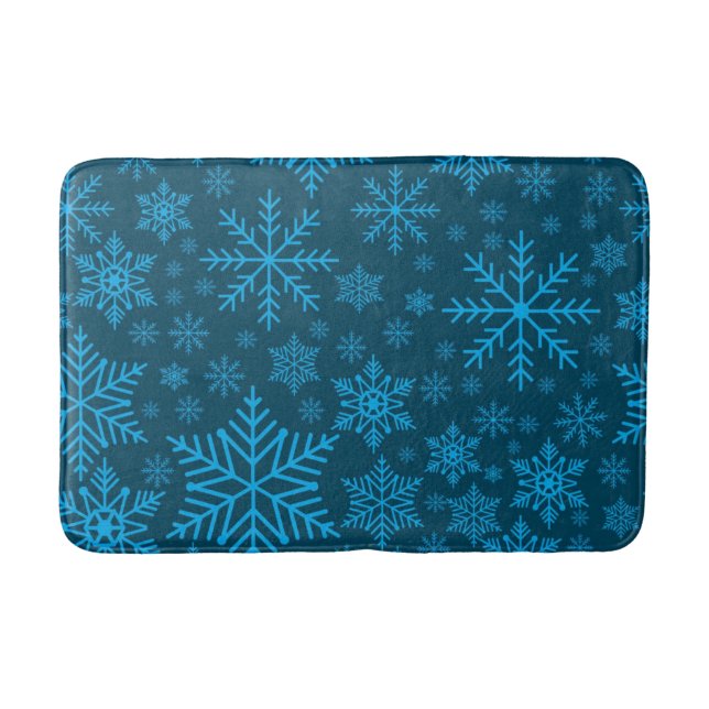 Snowflake pattern	 bath mat (Front)