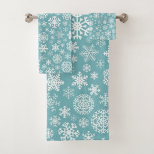 Snowflake pattern	 bath towel set