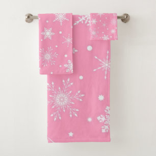Snowflake pattern	 bath towel set
