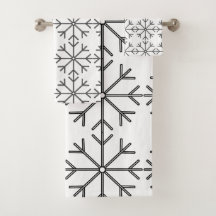 Snowflake  pattern - black and white.