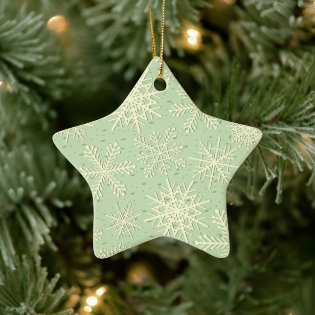 Snowflake pattern ceramic ornament (Tree)