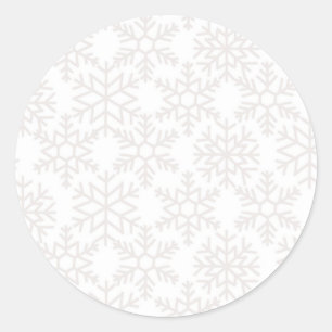Snowflake pattern classic round sticker