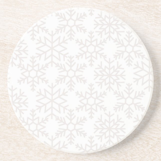 Snowflake pattern coaster (Front)